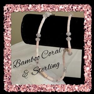 Bamboo Coral & Sterling Choker by Barse